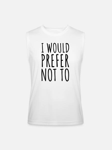 I prefer not to - Men’s Performance Sleeveless Shirt - white