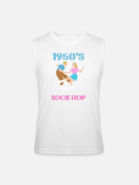 Sock Hop 1950s Dance Party - Men’s Performance Sleeveless Shirt - white