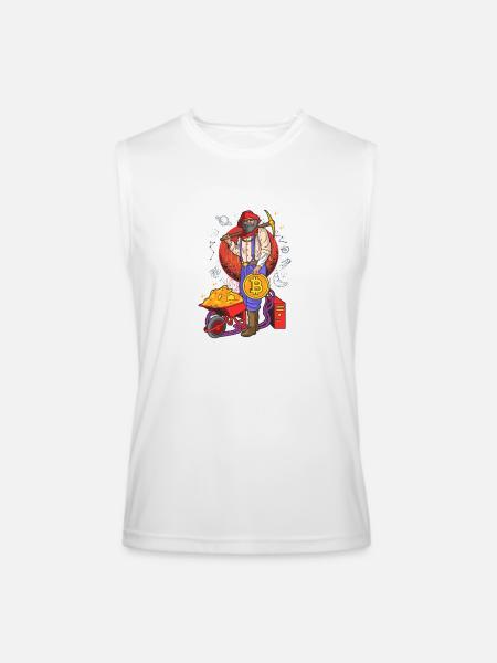 Fuse crypto culture with streetwear attitude - Men’s Performance Sleeveless Shirt - white