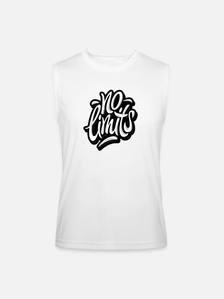 No limits - Men’s Performance Sleeveless Shirt - white