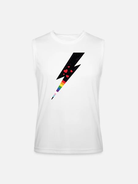 Pride Lightning - Men’s Performance Sleeveless Shirt - white