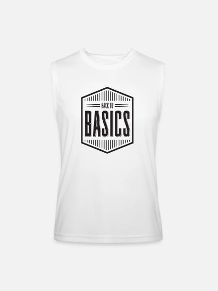 Back to Basics - Men’s Performance Sleeveless Shirt - white
