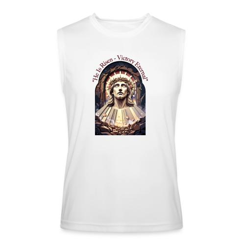 Easter He Is Risen Face of Christ T Shirt, Gift - Men’s Performance Sleeveless Shirt