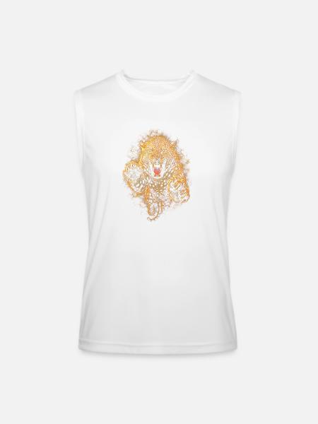 Blazing Jaguar Roar - Men’s Performance Sleeveless Shirt - white