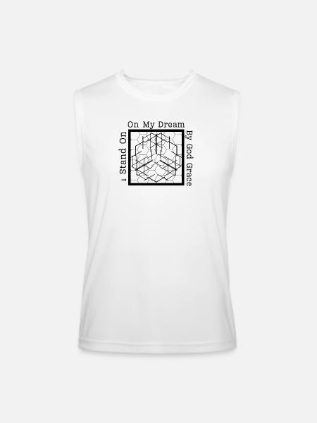 On My Dream Fractal Web - Men’s Performance Sleeveless Shirt - white