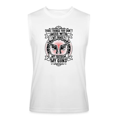 Three Things You Don't Mess With BLACK - Men’s Performance Sleeveless Shirt