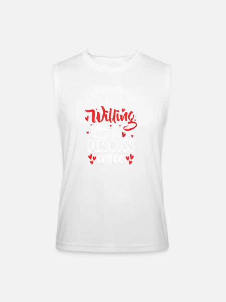 Barista Cafe Coffee Lover - Men’s Performance Sleeveless Shirt - white - Front