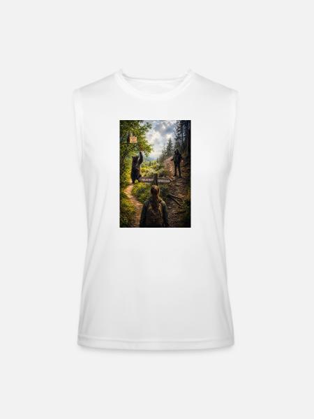 Choose the bear - Men’s Performance Sleeveless Shirt - white