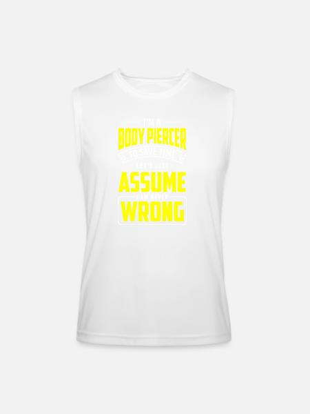 Piercing Piercing Jewellery Studio - Men’s Performance Sleeveless Shirt - white
