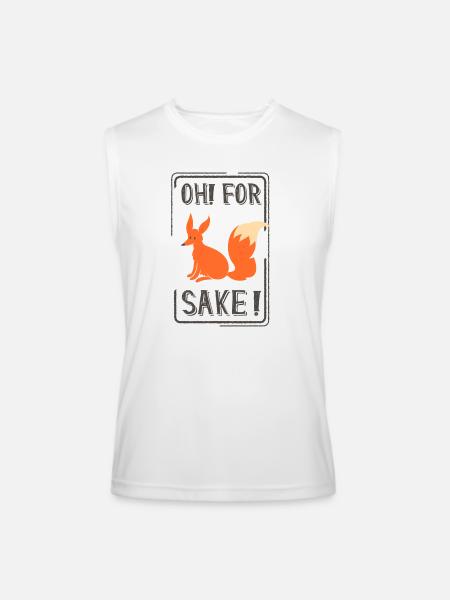 Oh No Sake Fox - Men’s Performance Sleeveless Shirt - white
