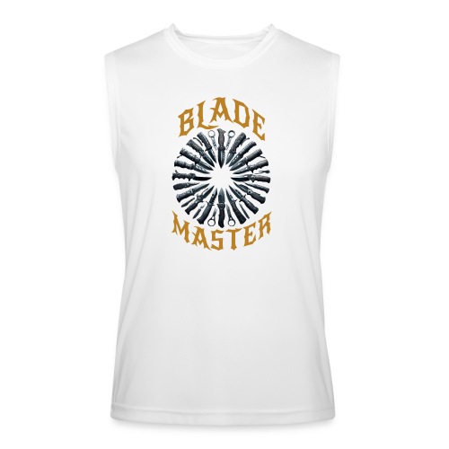 Blade Master with circular pattern of knives - Men’s Performance Sleeveless Shirt