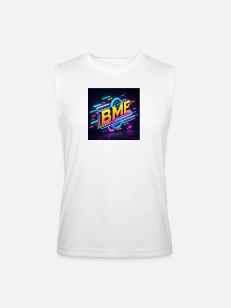 BME Neon Circuit Logo - Men’s Performance Sleeveless Shirt - white
