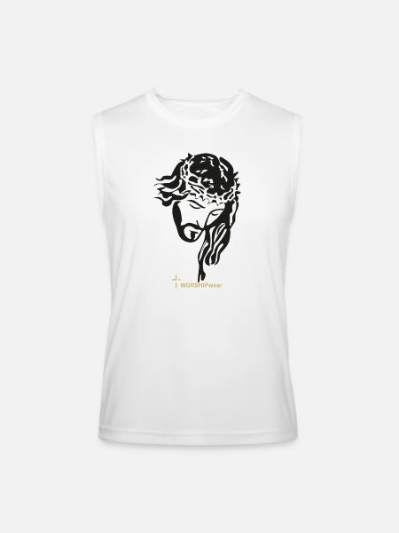 JESUS - Men’s Performance Sleeveless Shirt - white