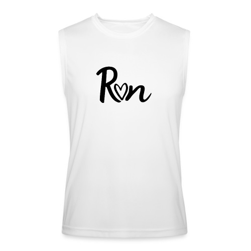RUN (heart) - Men’s Performance Sleeveless Shirt