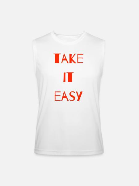 take it easy - Men’s Performance Sleeveless Shirt - white