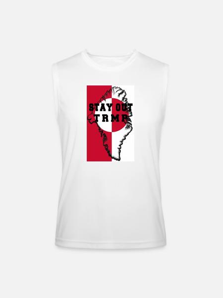 Greenland red white - Men’s Performance Sleeveless Shirt - white