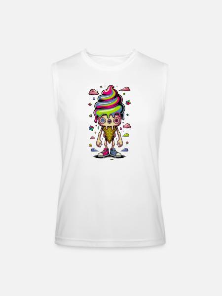 Cosmic Cone Creature - Men’s Performance Sleeveless Shirt - white