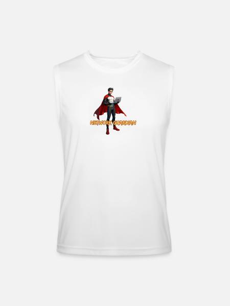 Network Guardian - Men’s Performance Sleeveless Shirt - white
