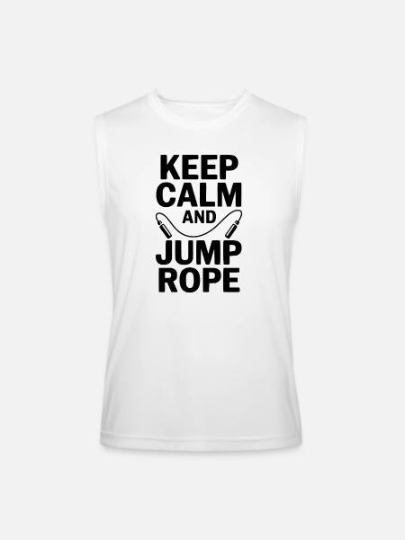 Keep Calm and Jump Rope - Men’s Performance Sleeveless Shirt - white