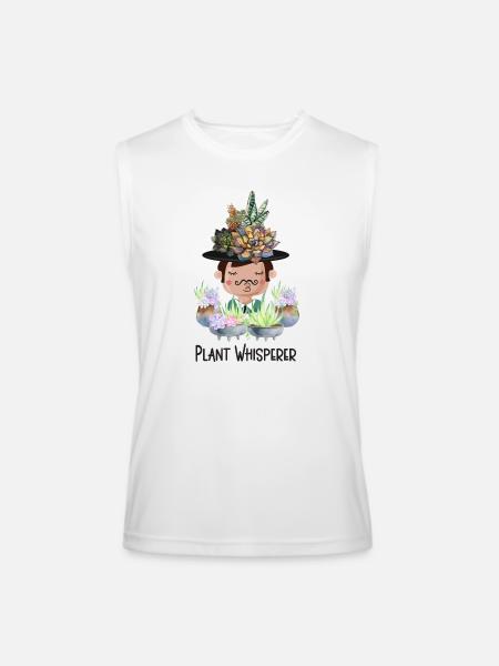 Plant Whisperer - Men’s Performance Sleeveless Shirt - white