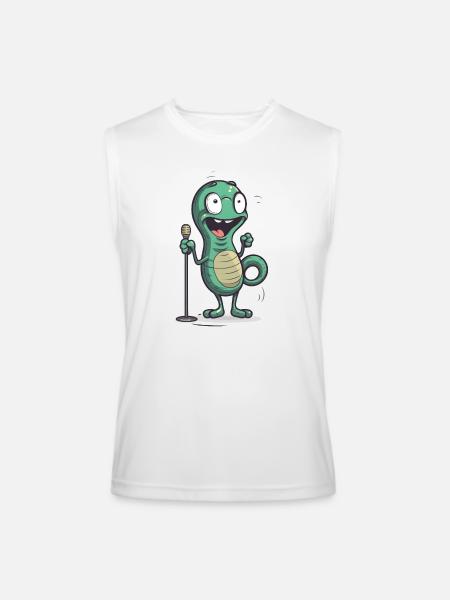 Jokester Lizard Live - Men’s Performance Sleeveless Shirt - white
