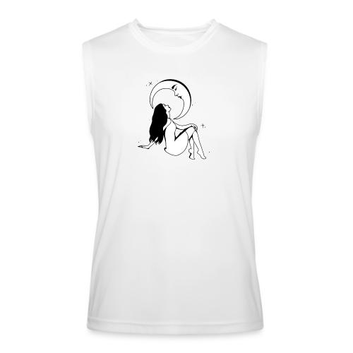 Mystical Girl & The Moon - Men’s Performance Sleeveless Shirt