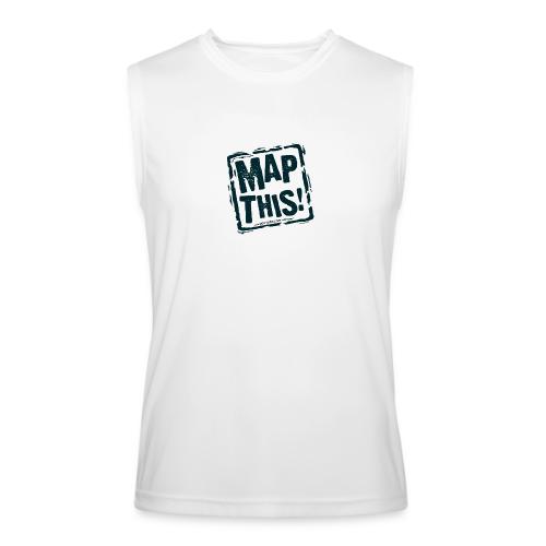 MapThis! Black Stamp Logo - Men’s Performance Sleeveless Shirt