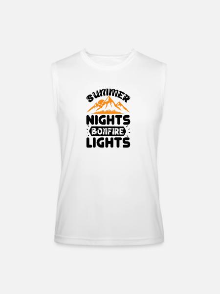 Summer nights bonfire lights - Men’s Performance Sleeveless Shirt - white