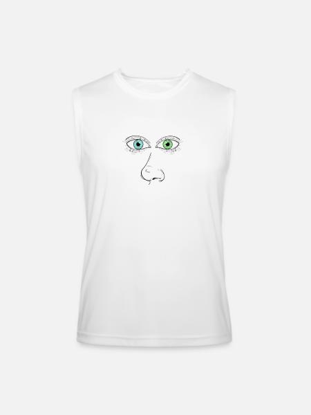 Beautiful Face - Men’s Performance Sleeveless Shirt - white