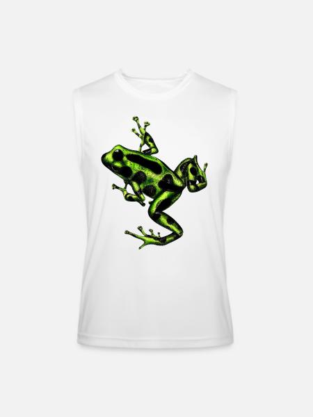Green poison dart frog - Men’s Performance Sleeveless Shirt - white