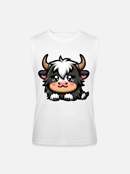 Majestic Yak Presence - Men’s Performance Sleeveless Shirt - white