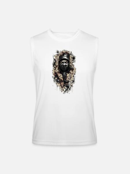 face mask demon - Men’s Performance Sleeveless Shirt - white