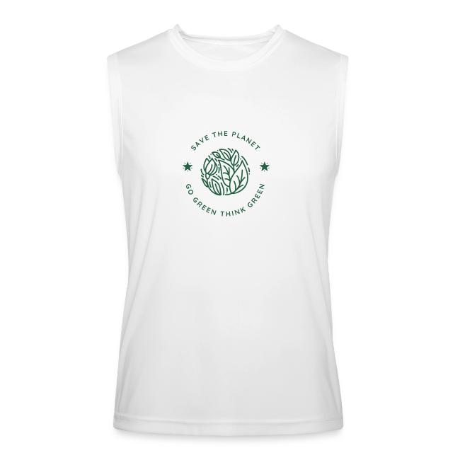 Go green save the planet leaf badges T Shirt