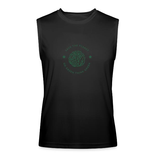 Go green save the planet leaf badges T Shirt