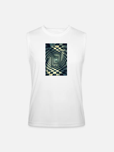 Checkered Infinity Room - Men’s Performance Sleeveless Shirt - white - Front