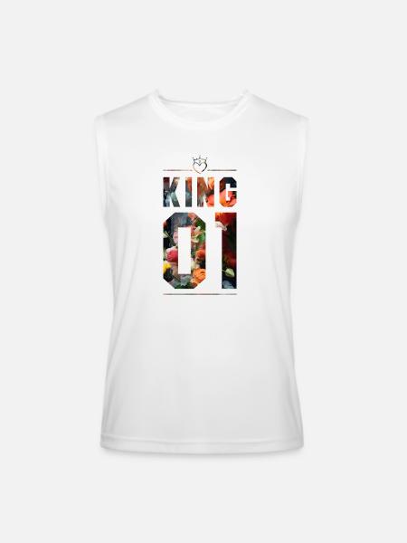 KING AND QUEEN - Men’s Performance Sleeveless Shirt - white