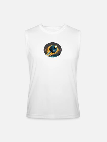 Table Tennis Velocity Burst - Men’s Performance Sleeveless Shirt - white