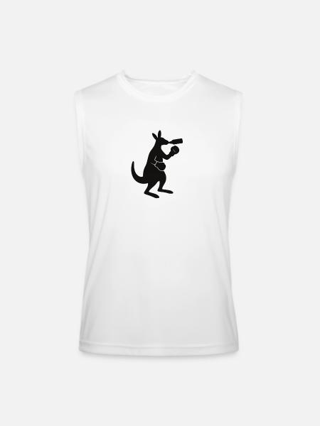 Kangaroo Sip Silhouette - Men’s Performance Sleeveless Shirt - white