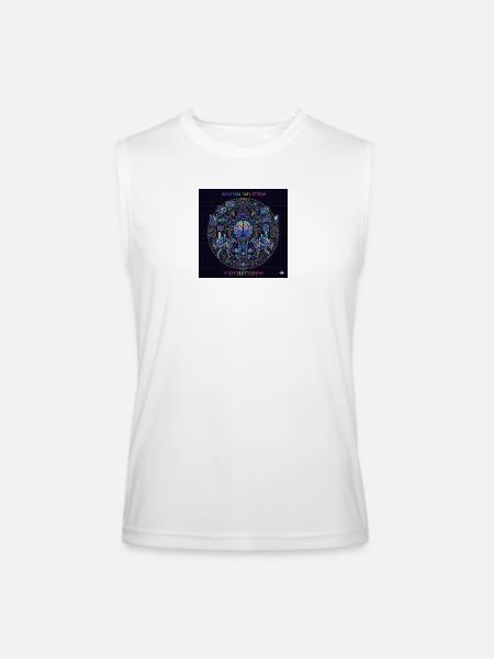 Universal Data Stream - Men’s Performance Sleeveless Shirt - white