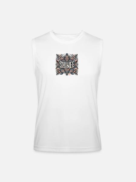 Shine Bright Ornamental Mandala - Men’s Performance Sleeveless Shirt - white