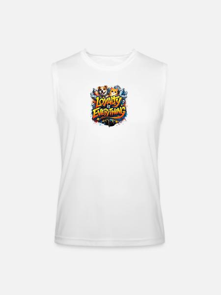 Loyalty Is Everything - Men’s Performance Sleeveless Shirt - white