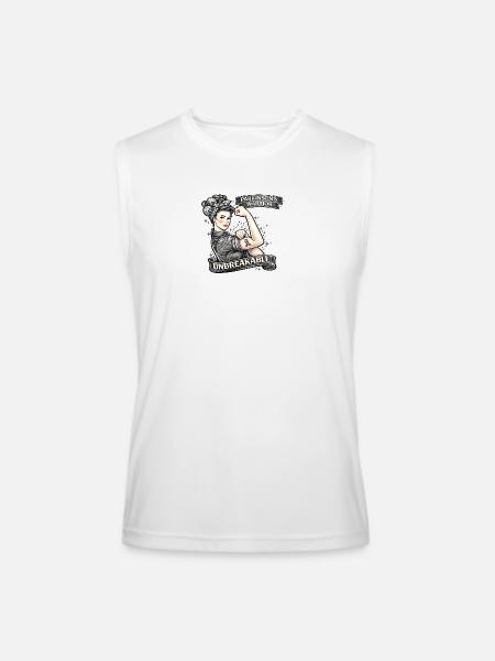 Parkinson Warrior Unbreakable - Men’s Performance Sleeveless Shirt - white
