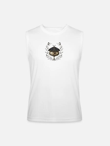 Celestial Moth Clockwork - Men’s Performance Sleeveless Shirt - white
