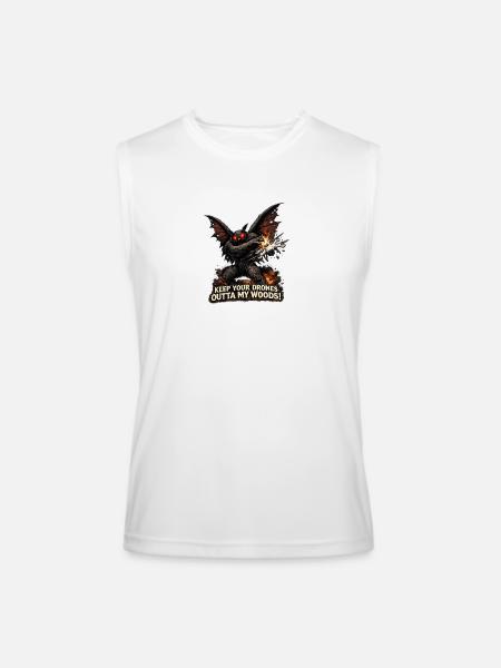 Mothman Drones  - Men’s Performance Sleeveless Shirt - white