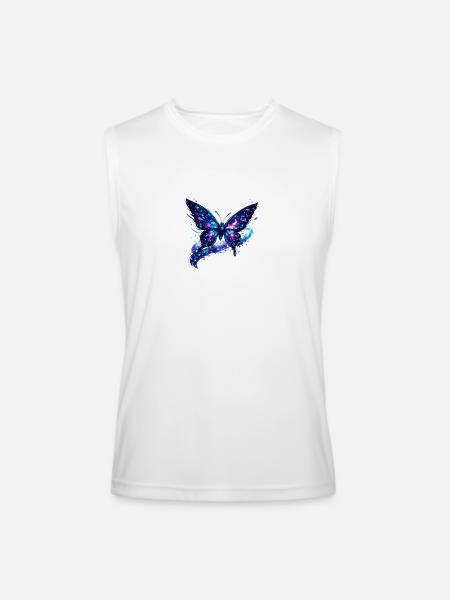 Cosmic Nebula Butterfly - Men’s Performance Sleeveless Shirt - white