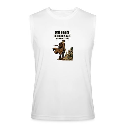 Enter Through the Narrow Gate | Matthew 7:13-14 - Men’s Performance Sleeveless Shirt