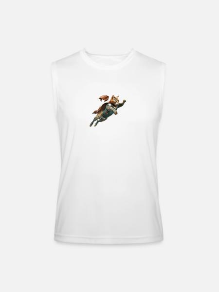 marvel cat flying - Men’s Performance Sleeveless Shirt - white