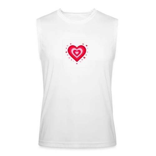 Layered Red & Pink Heart – Cute Valentine Love - Men’s Performance Sleeveless Shirt