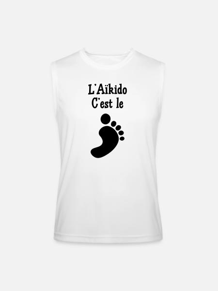 Aikido is the Foot - Men’s Performance Sleeveless Shirt - white