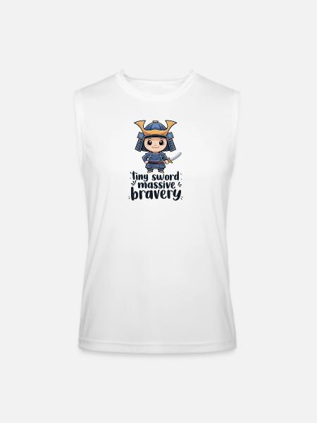 Chibi Samurai - Men’s Performance Sleeveless Shirt - white - Front